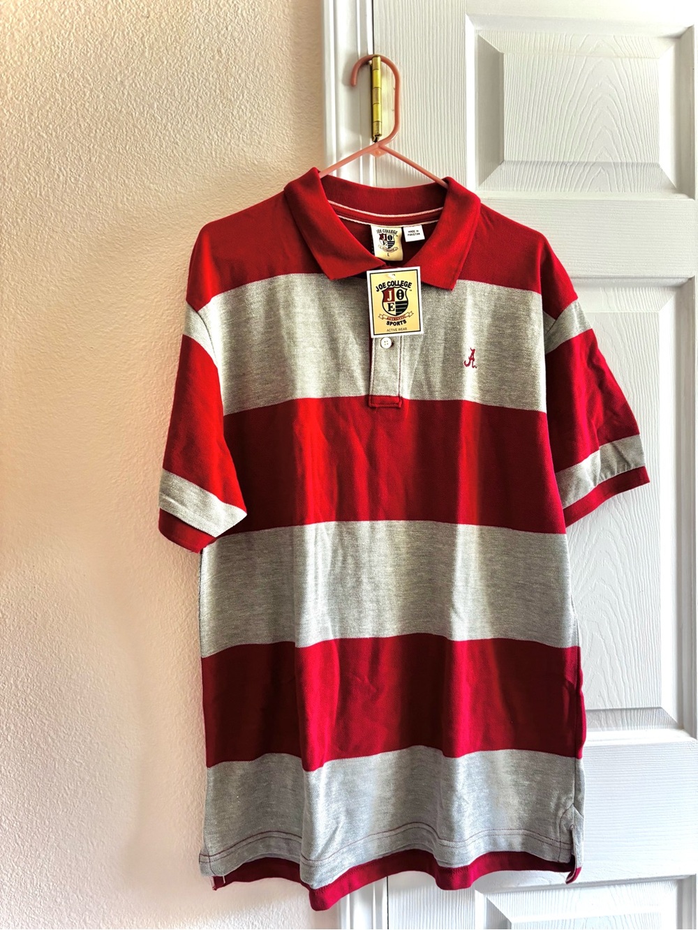 University of Alabama Crimson Tide NWT L Mens Joe College Authentic Polo